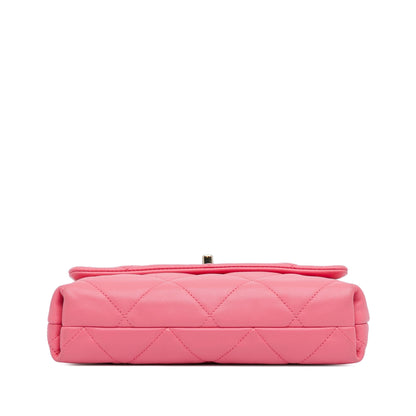 Chanel CC Quilted Lambskin Logo Chain Flap (SHG-Q5syAA)