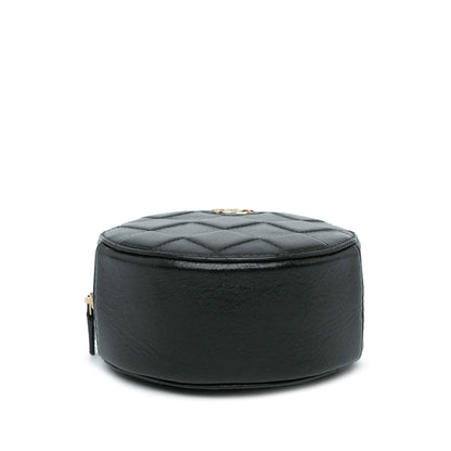Chanel CC Quilted Lambskin Round Clutch with Chain (SHG-vxtHcs)