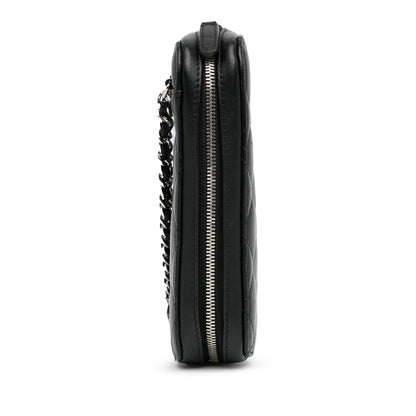 Chanel CC Quilted Lambskin Zip Phone Case (SHG-6GbcPW)