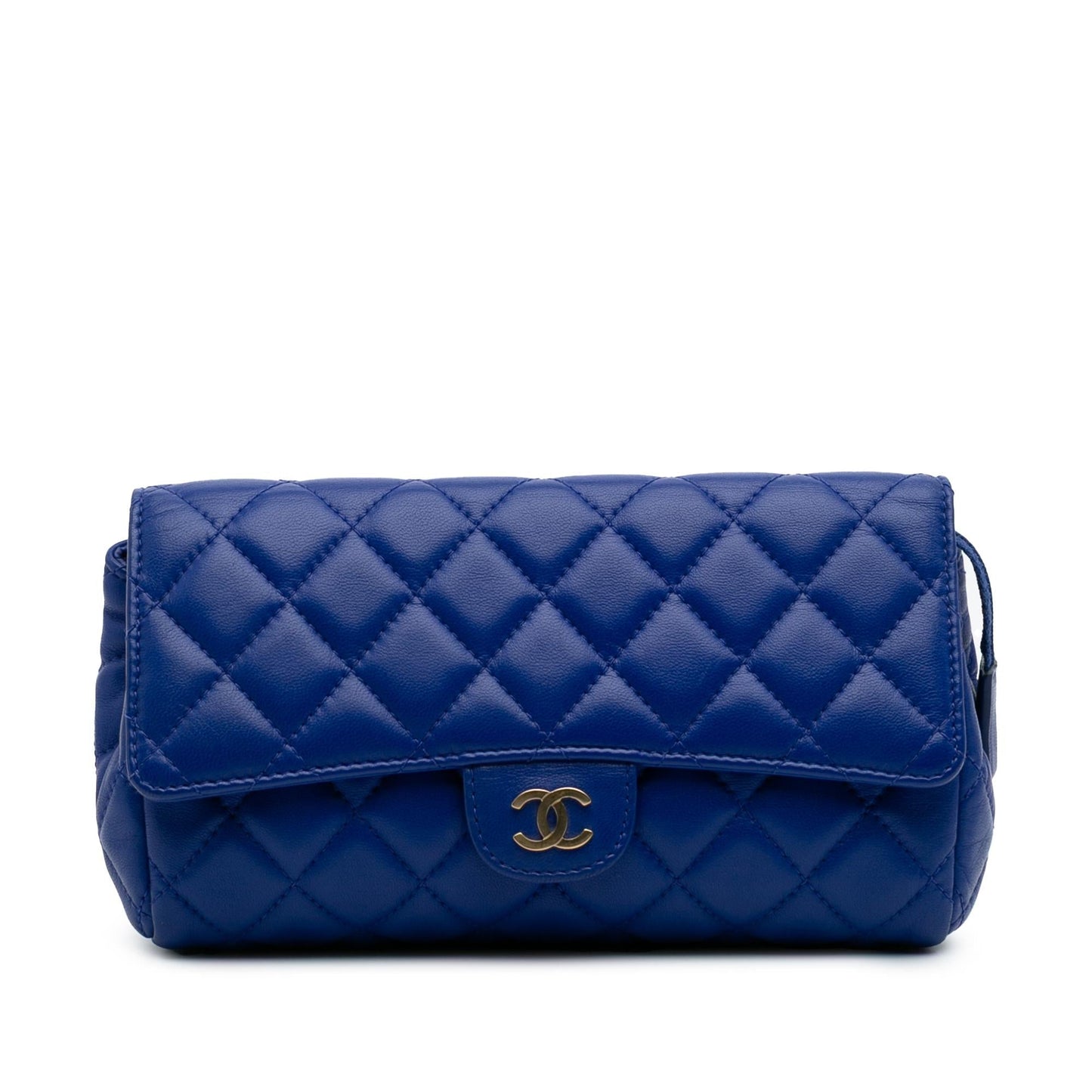 Chanel CC Quilted Lambskin Zip Vanity Flap
