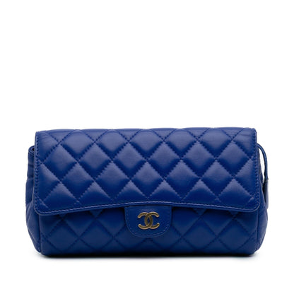 Chanel CC Quilted Lambskin Zip Vanity Flap