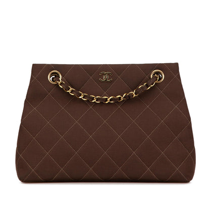 Chanel CC Quilted Nylon Shoulder Handbag (SHG-lWdX0e)