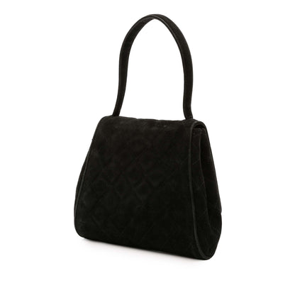 Chanel CC Quilted Velvet Flap
