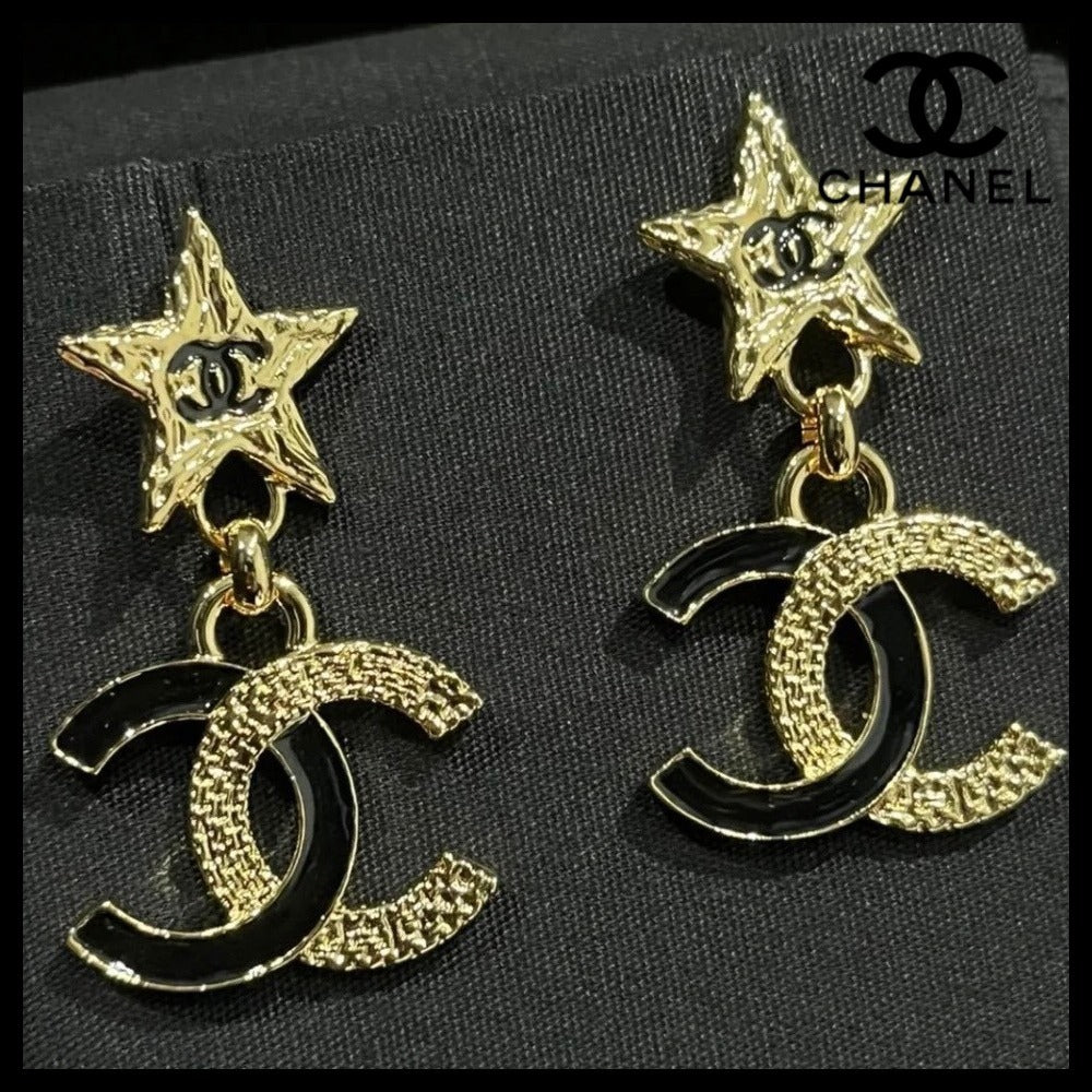 CHANEL CC STAR DROP EARRINGS