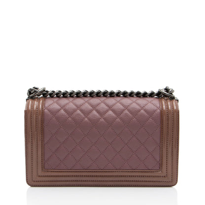 Chanel Calfskin Patent Old Medium Boy Bag