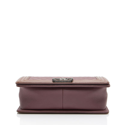 Chanel Calfskin Patent Old Medium Boy Bag