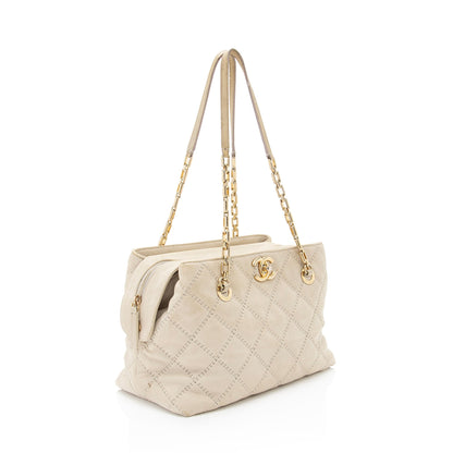 Chanel Calfskin Retro Chain Tote (SHF-syaS0b)
