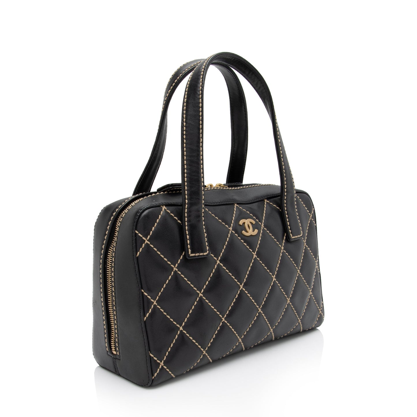Chanel Calfskin Surpique Satchel (SHF-O6gojx)