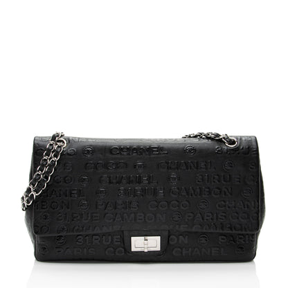 Chanel Embossed Calfskin Unlimited Jumbo Double Flap Bag