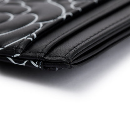 Chanel Camellia Embossed Lambskin Card Holder
