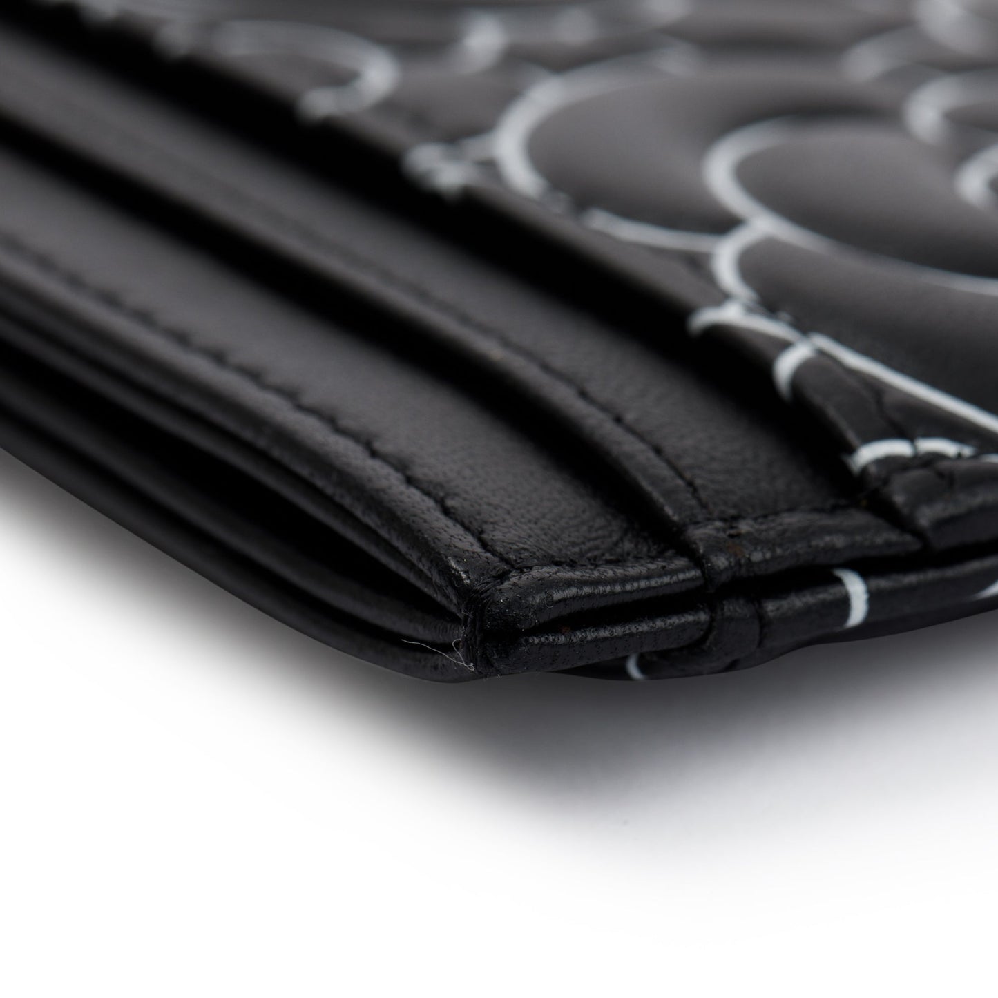 Chanel Camellia Embossed Lambskin Card Holder