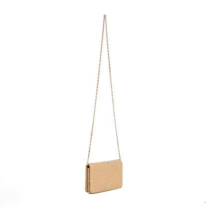 Chanel Camellia Studded Wallet on Chain