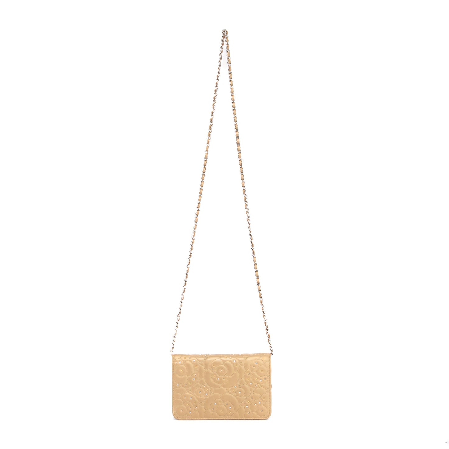 Chanel Camellia Studded Wallet on Chain