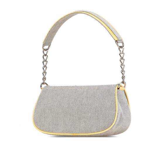 Chanel Canvas Camellia CC No. 5 Shoulder Bag (SHG-SFusP9)
