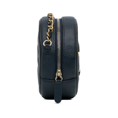 Chanel Caviar CC Filigree Round Crossbody Bag (SHG-f1Lbtg)