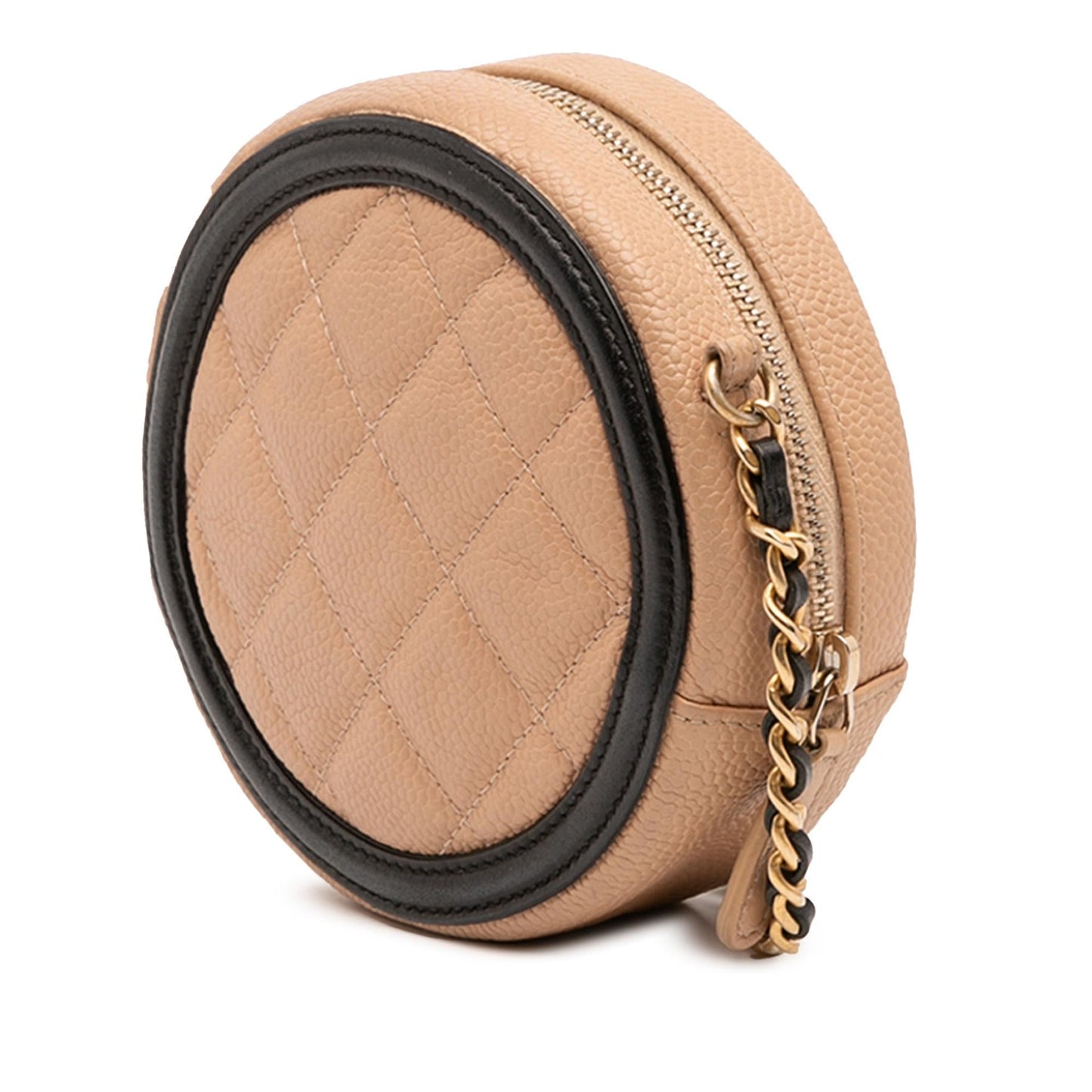 Chanel Caviar CC Filigree Round Crossbody