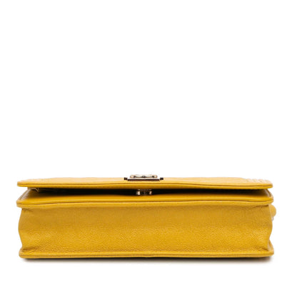 Chanel Caviar Chevron Le Boy Wallet On Chain (SHG-qIpwVh)
