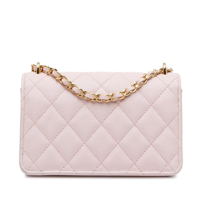 Chanel Caviar Flap Charm Wallet on Chain (SHG-4u15E1)