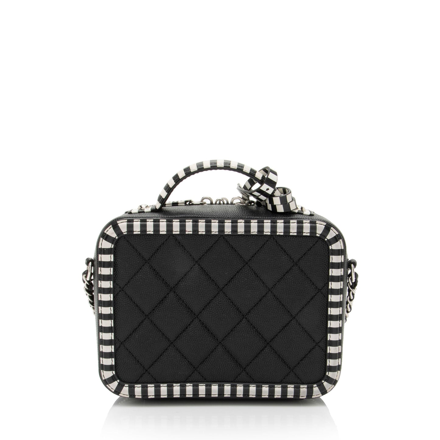 Chanel Caviar Leather CC Filigree Small Vanity Case