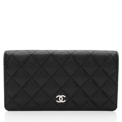 Chanel Caviar Leather CC Yen Wallet