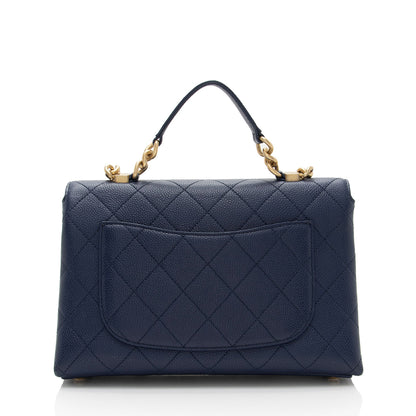 Chanel Caviar Leather Chic Affinity Top Handle (SHF-ocTgVA)