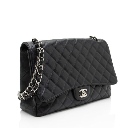 Chanel Caviar Leather Classic Maxi Single Flap Bag
