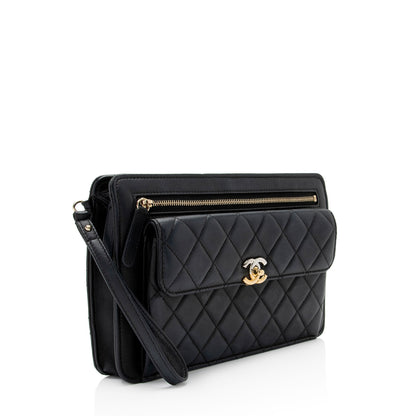 Chanel Caviar Leather Classic Trendy Pouch