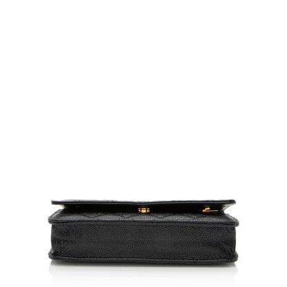 Chanel Caviar Leather Classic Wallet on Chain (SHF-MzxmjN)