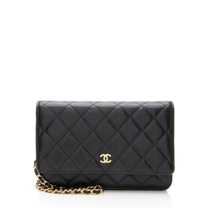 Chanel Caviar Leather Classic Wallet on Chain (SHF-MzxmjN)