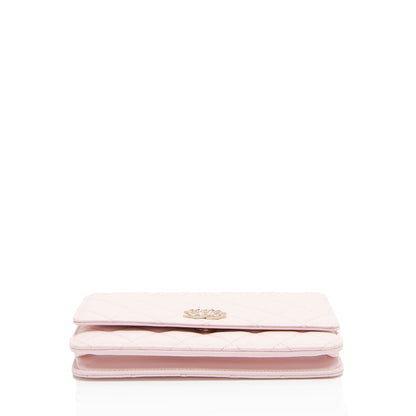 Chanel Caviar Leather Crystal CC Wallet on Chain