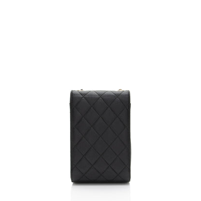 Chanel Caviar Leather Golden Class Phone Holder Crossbody (SHF-d2hiJL)