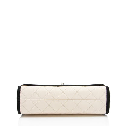 Chanel Caviar Leather Grosgrain CC Top Handle