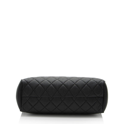 Chanel Caviar Leather In Out Flap Shopping Tote