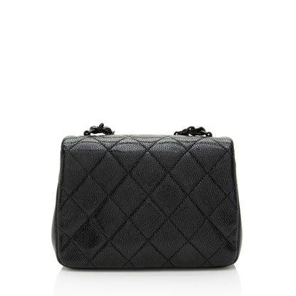 Chanel Caviar Leather Incognito Square Mini Flap Bag
