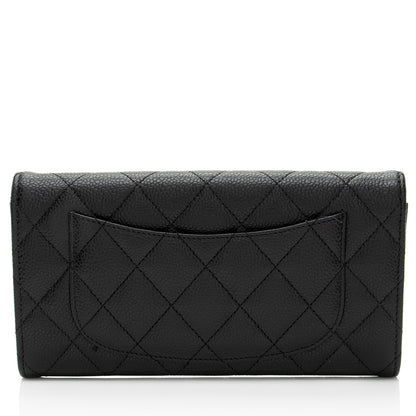 Chanel Caviar Leather Long Wallet