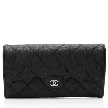Chanel Caviar Leather Long Wallet