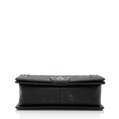 Chanel Caviar Leather Old Medium Boy Bag