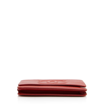 Chanel Caviar Leather Timeless CC Wallet on Chain (SHF-HMJvRT)
