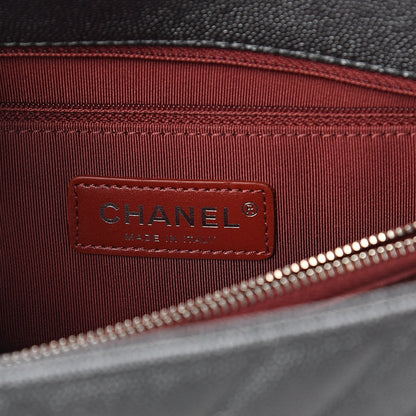 CHANEL CAVIAR METALLIC GRAPHITE MEDIUM COCO HANDBAG