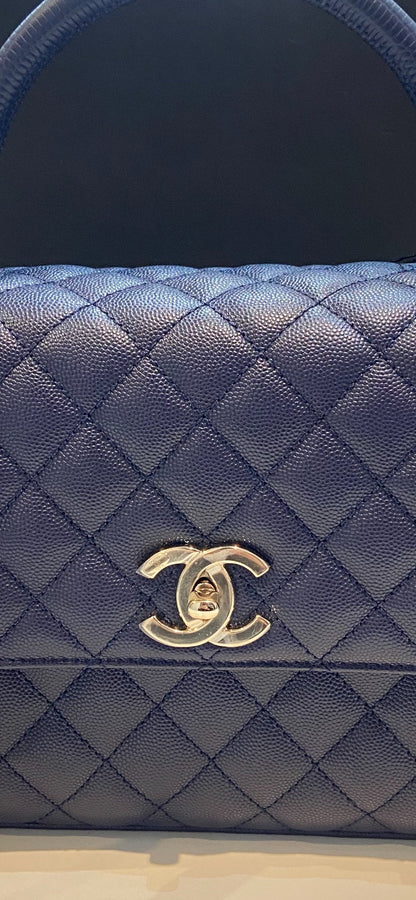 CHANEL CAVIAR QUILTED SMALL COCO HANDLE FLAP BAG