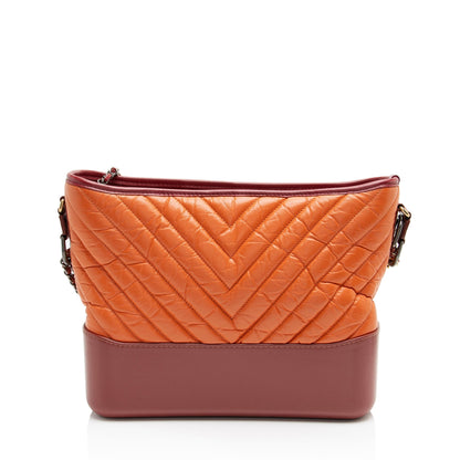 Chanel Chevron Aged Calfskin Gabrielle Medium Hobo