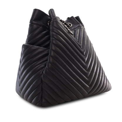 Chanel Chevron Calfskin Urban Spirit Bucket Bag (SHG-Fev4j8)