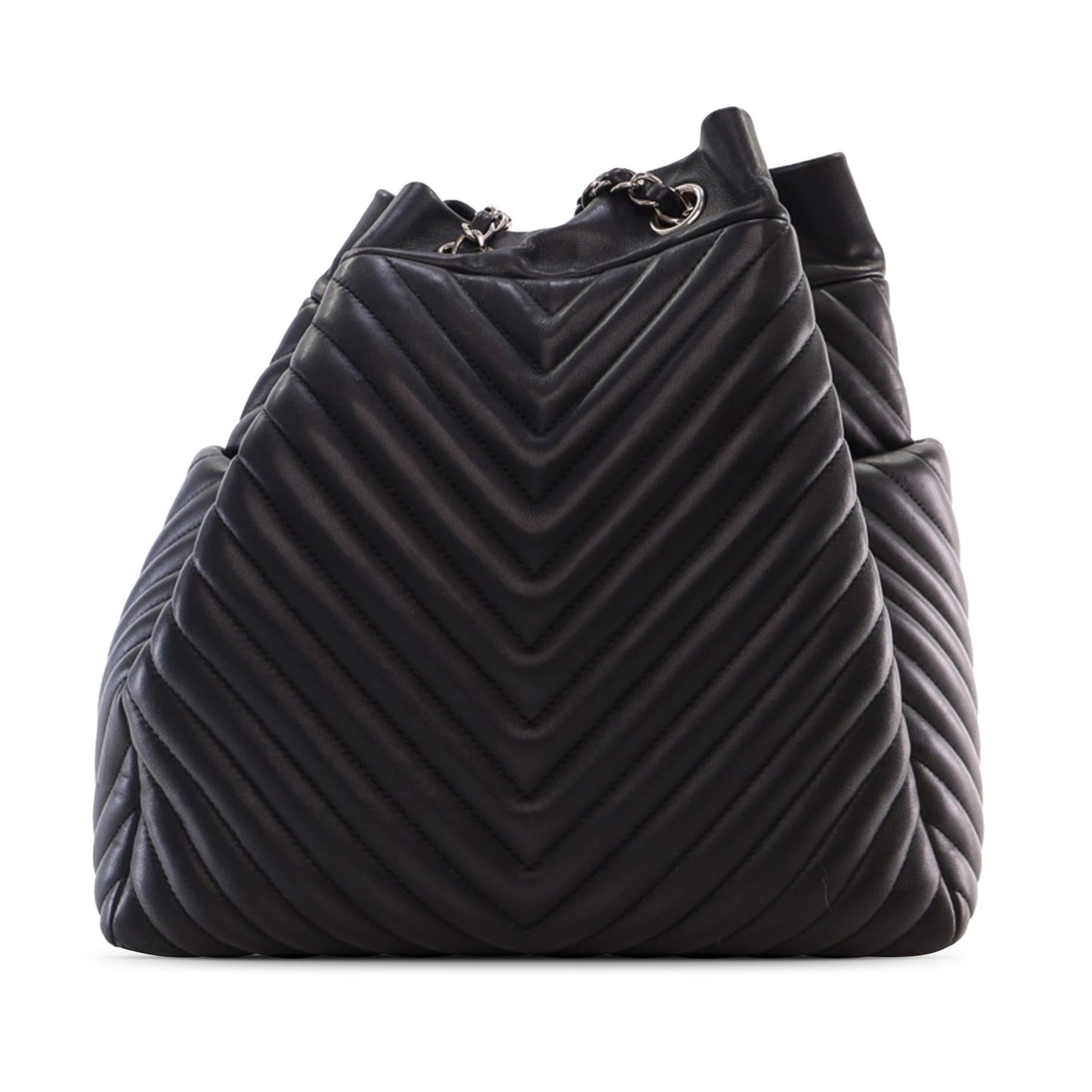 Chanel Chevron Calfskin Urban Spirit Bucket Bag