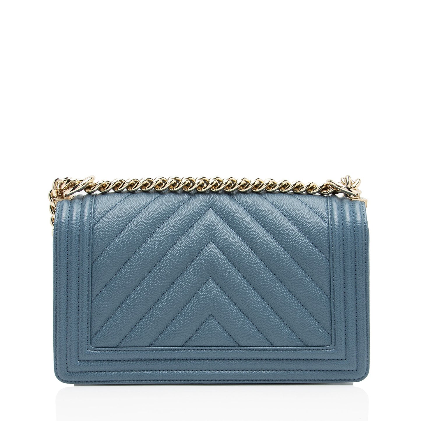 Chanel Chevron Caviar Leather Old Medium Boy Bag