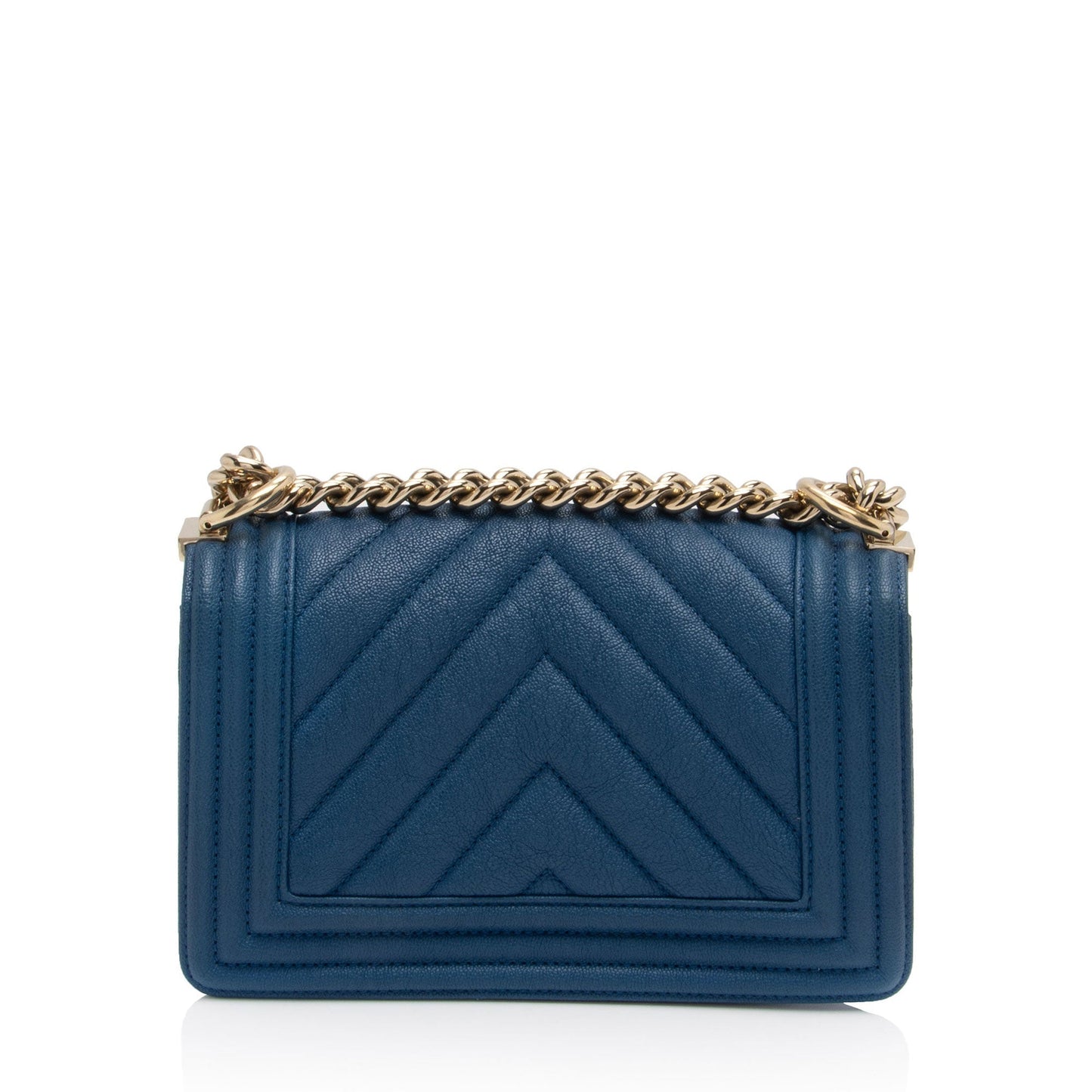 Chanel Chevron Caviar Leather Small Boy Bag