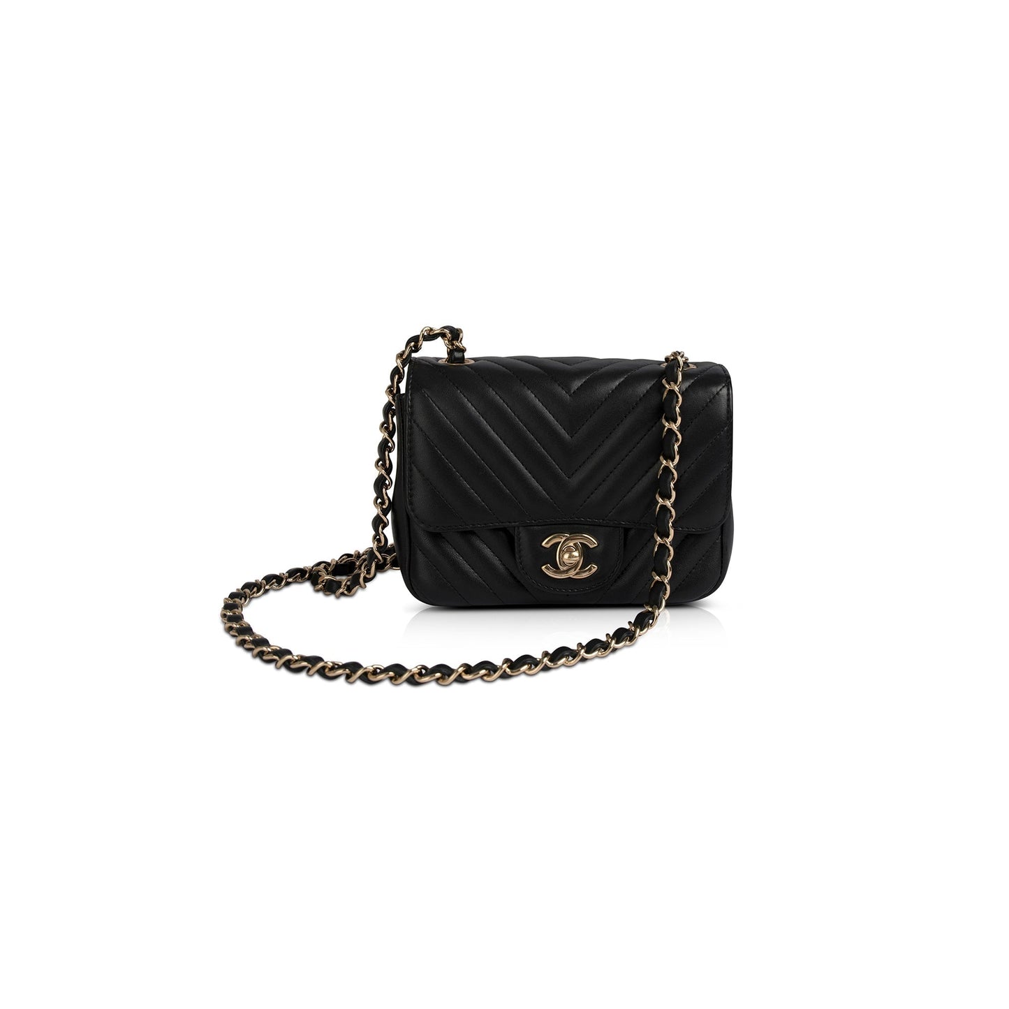 Chanel Chevron Classic Mini Square Flap Bag