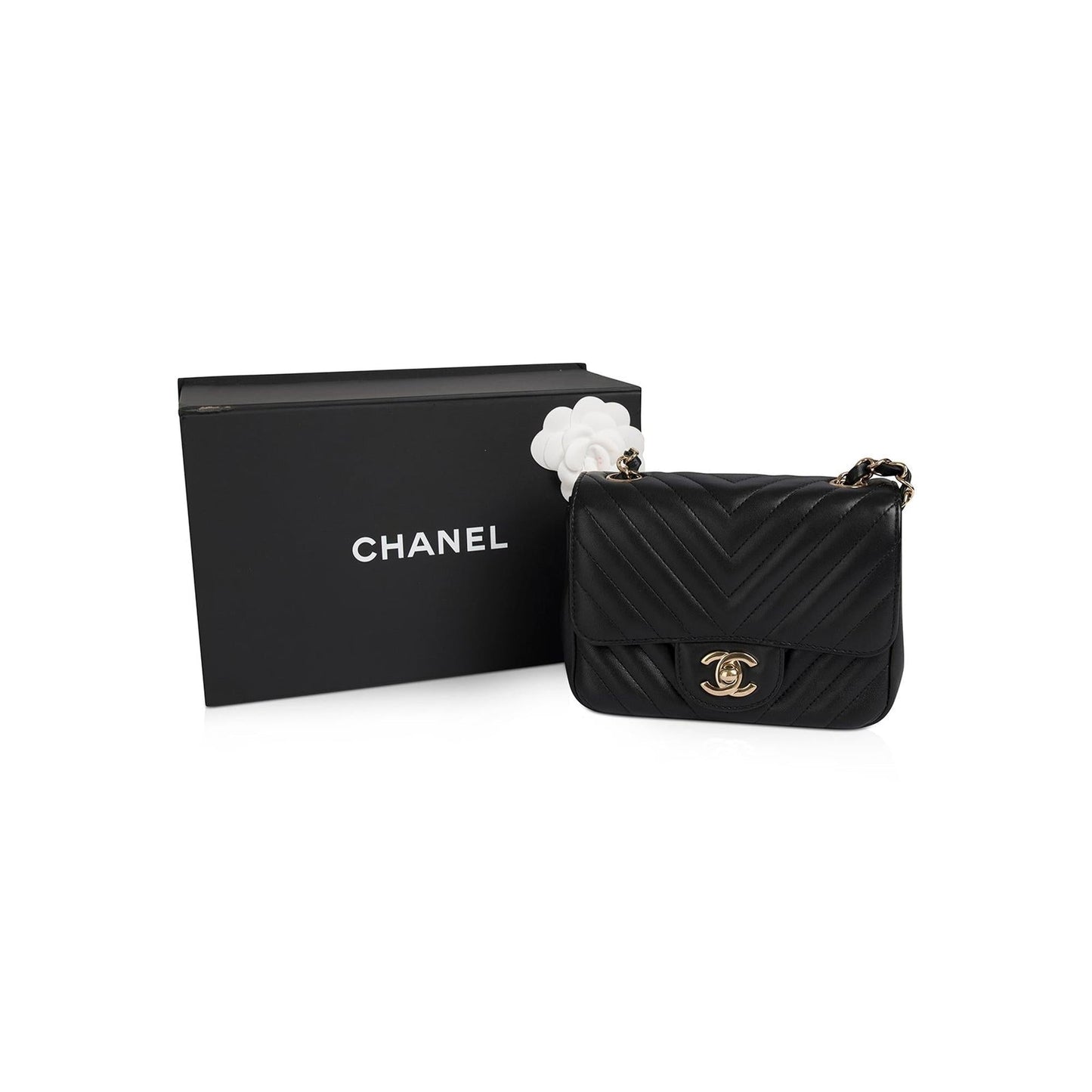 Chanel Chevron Classic Mini Square Flap Bag