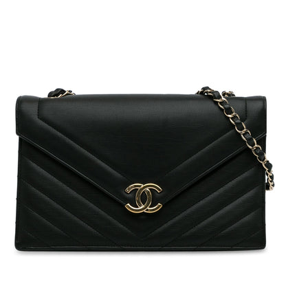 Chanel Chevron Envelope Flap (SHG-mceTlE)