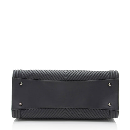 Chanel Chevron Lambskin Boy Shopping Tote