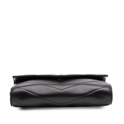 Chanel Chevron Lambskin CC Medallion Button Flap Clutch